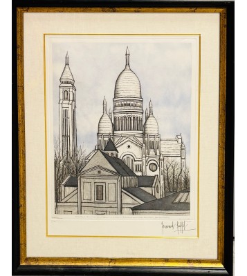 BUFFET Bernard Paris Le Sacré Coeur 1985 Color engraving signed Certificate
