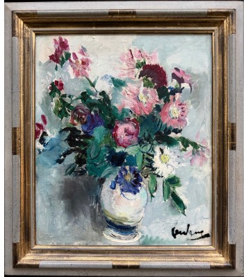 GEN PAUL peinture 20è expressionniste Le vase de fleurs Huile Sur Toile Signée Certificat d'authenticité
